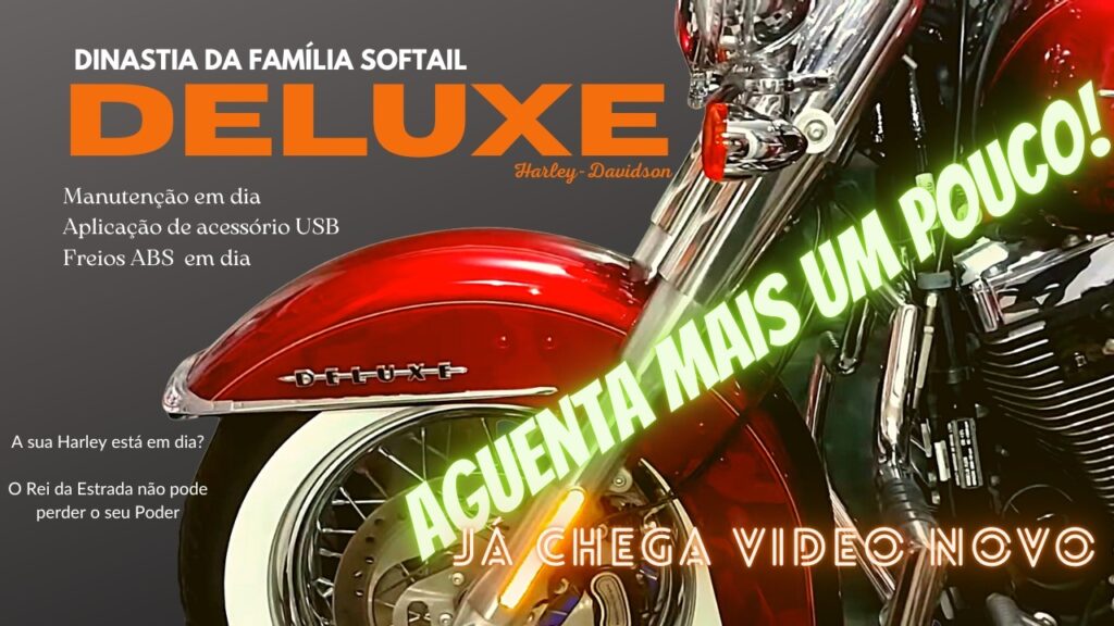 Arte do canal Jairo Motorcycle Saloon: Harley-Davidson Softail Deluxe vermelha